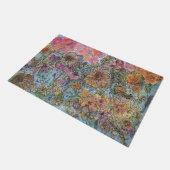 Boho chique bloementuin Waterverf schilderij Deurmat (Schuin)