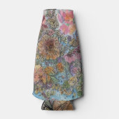 Boho chique bloementuin Waterverf schilderij Flesjeskoeler (Voorkant)