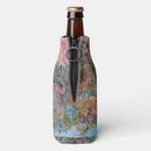 Boho chique bloementuin Waterverf schilderij Flesjeskoeler (Fles Achterkant)