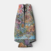 Boho chique bloementuin Waterverf schilderij Flesjeskoeler (Achterkant)