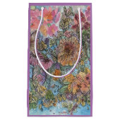 Boho chique bloementuin Waterverf schilderij Klein Cadeauzakje (Voorkant)