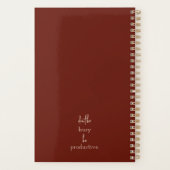 Boho chique bloemige botanische kruidige herfstkle planner (Achterkant)