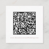 Boho chique blush roze bruiloft QR-code Details Informatiekaartje (Achterkant)