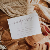 Boho chique blush roze menu keuze RSVP-kaart