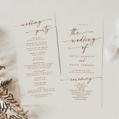 Boho chique Boheemse crème thee lengte bruiloft Programmakaart