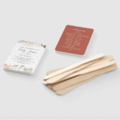 Boho-chique botanische bruiloft programma hand fan handwaaier (Niet-gemonteerd)