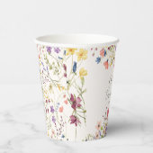 Boho chique botanische wilde bloem eerste verjaard papieren bekers (Rechts)