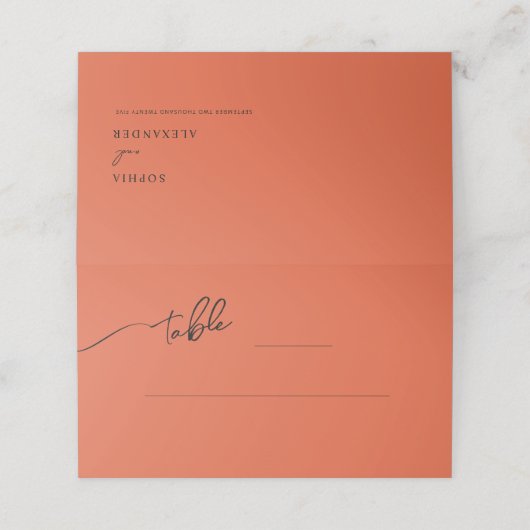 Boho-chique bruiloft Plaats & Escort Kaarten Plaatskaartje (Buitenkant ongevouwen)