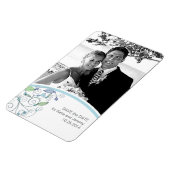 BOHO Chique Foto Save the Date Blue Budget Magneet (Linkerzijde)