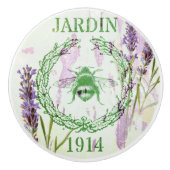 Boho chique Franse land lavendel  bij Keramische Knop (Voorkant)