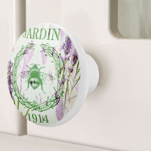 Boho chique Franse land lavendel  bij Keramische Knop