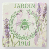 Boho chique Franse land lavendel  bij Stenen Onderzetter (Voorkant)