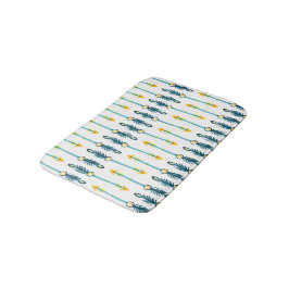 Boho Chique Geel Blauw Pijlen Badmat