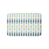 Boho Chique Geel Blauw Pijlen Badmat (Voorkant)