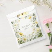 Boho Chique Geel en Olive Wildflower Bedankzakje (Gezegeld)