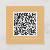 Boho chique geel goudsbloem bruiloft QR code RSVP Informatiekaartje (Achterkant)