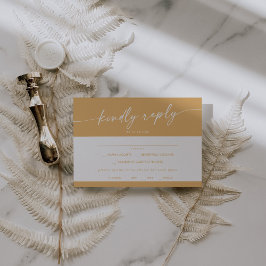 Boho chique geel goudsbloem menu keuze bruiloft