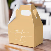 Boho chique gele goudsbloem dank u bruiloft bedankdoosjes