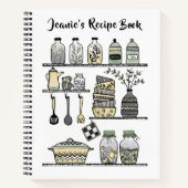 Boho-chique gele keuken decor Recept Boek (Voorkant)