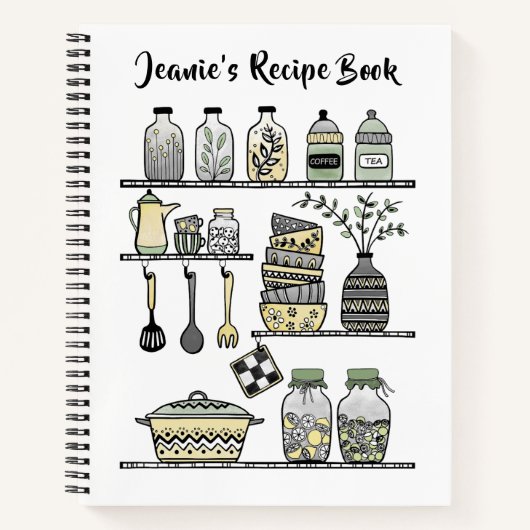 Boho-chique gele keuken decor Recept Boek (Voorkant)