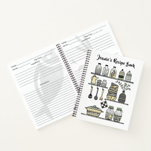 Boho-chique gele keuken decor Recept Boek (Binnen)