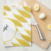 Boho chique gele val laat Waterverf Theedoek (Quarter Fold)