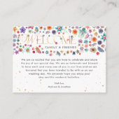 Boho chique grillige wilde bloem goud typografie plaatskaartje (Voorkant)