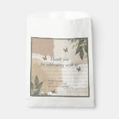 Boho chique  groen bruiloft dank u bedankzakje (Voorkant)