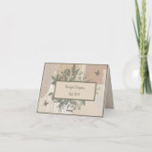 Boho chique groen bruiloft gast zitkaart bedankkaart (Achterkant)