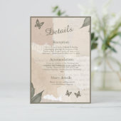  boho chique groen bruiloft informatiekaartje (Staand voorkant)