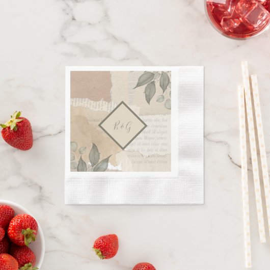  boho chique groen bruiloft servet (Insitu)