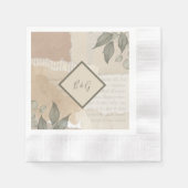 boho chique groen bruiloft servet (Voorkant)