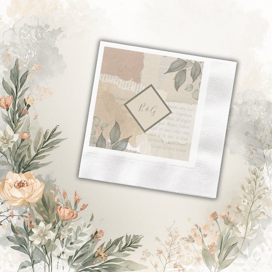 boho chique groen bruiloft servet