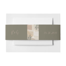  boho chique groen bruiloft uitnodigingen wikkel