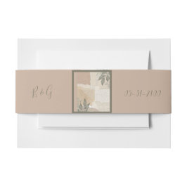  boho chique groen bruiloft uitnodigingen wikkel