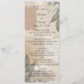  boho chique groen menu & programma (Voorkant)