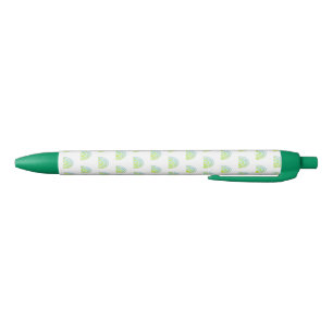 Boho chique groene regenboog patroon zwarte inkt pen