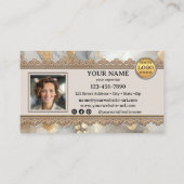 Boho chique handgemaakte moderne ambachten visitekaartje (Achterkant)