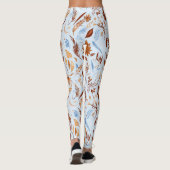 Boho Chique herfst bladeren patroon - grillige her Leggings (Achterkant)