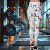 Boho Chique herfst bladeren patroon - grillige her Leggings