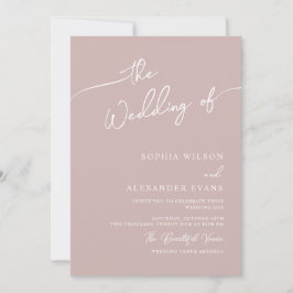 Boho-chique huwelijksuitnodiging, pastelkleuren. kaart