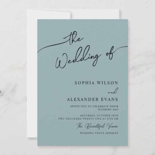 Boho-chique huwelijksuitnodiging, pastelkleuren. kaart (Voorkant)