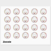 Boho Chique Kerst retour adreslabel Ronde Sticker (Vel)