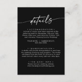 Boho Chique KLEUR BEWERKBAAR Bruiloft Details Informatiekaartje (Voorkant)