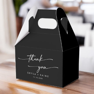 Boho Chique KLEUR BEWERKBAAR Dank u bruiloft Bedankdoosjes