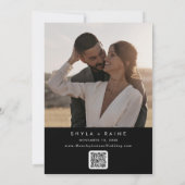 Boho Chique KLEUR BEWERKBAAR QR Code Fotokalender Save The Date (Achterkant)