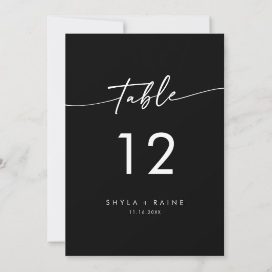 Boho Chique KLEUR BEWERKBAAR Trouwtafel nummers Kaart (Achterkant)