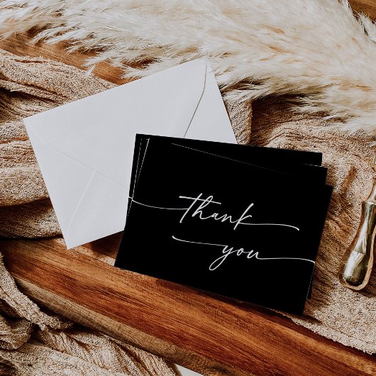 Boho Chique KLEUR BEWERKBAAR Vlakke Bruiloft Bedankkaart