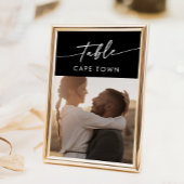 Boho Chique KLEUR BEWERKBARE foto tabel nummers Kaart