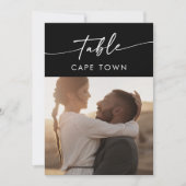 Boho Chique KLEUR BEWERKBARE foto tabel nummers Kaart (Voorkant)